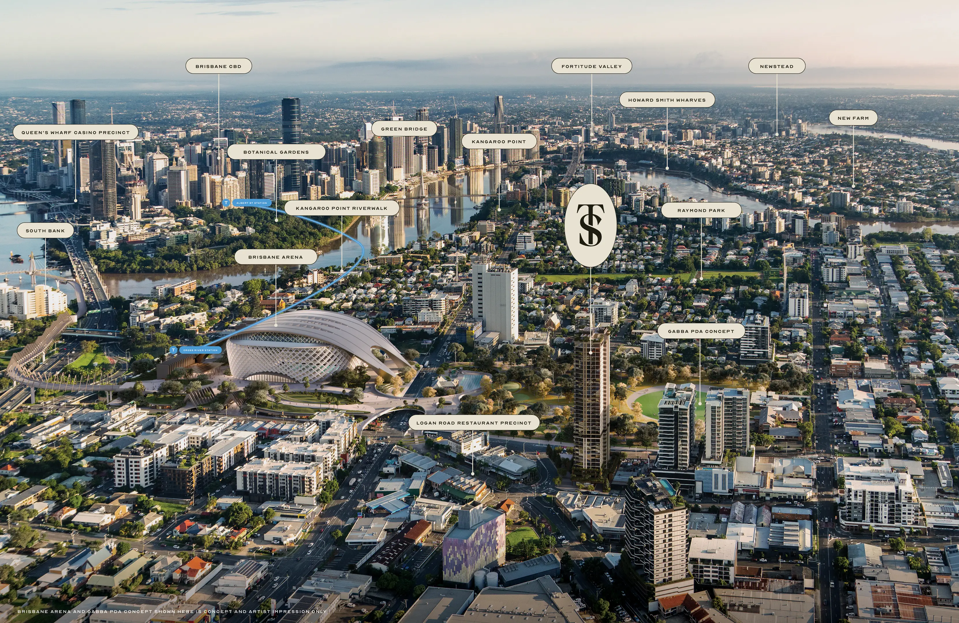 Brightfox interactive masterplan with points of interest