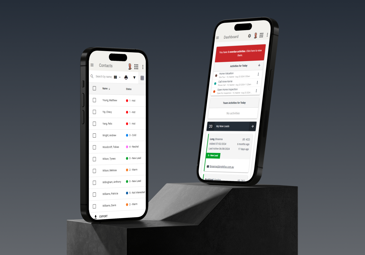 Brightfox SalesCRM on mobile