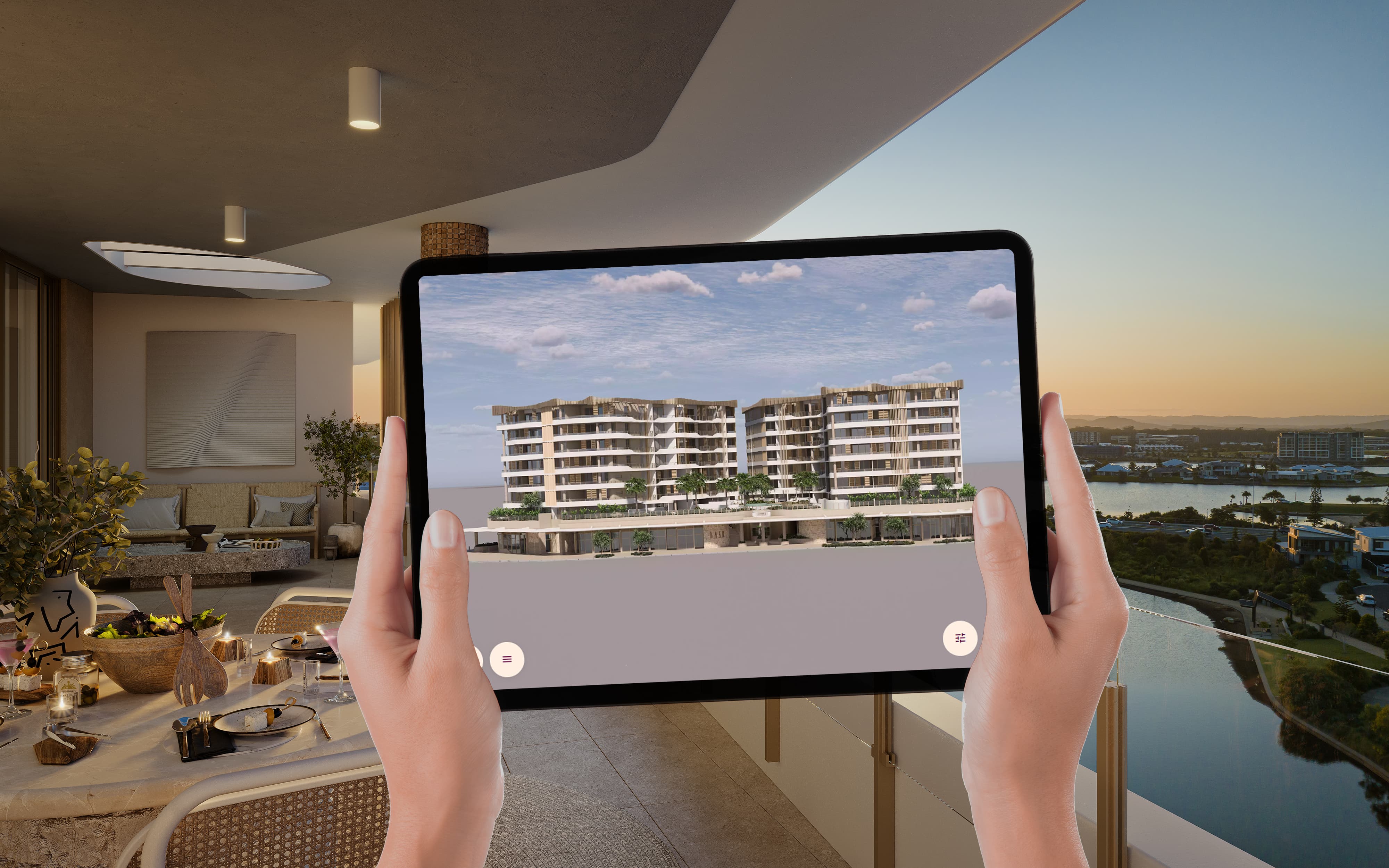 Brightfox Display Suite App running on a tablet