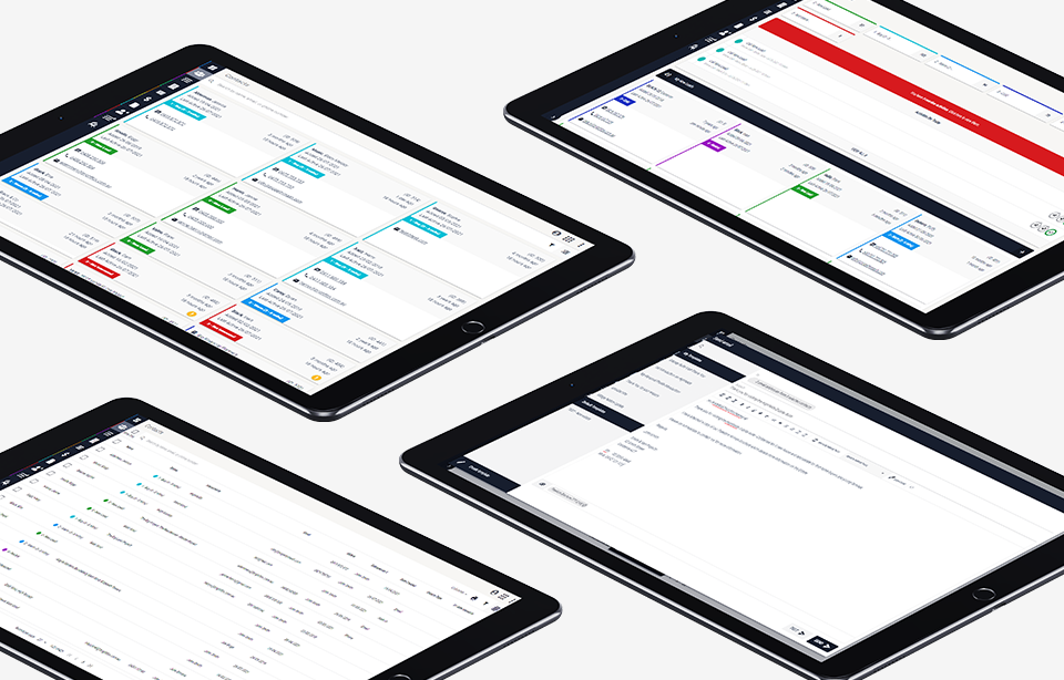 SalesCRM across multiple tablet devices