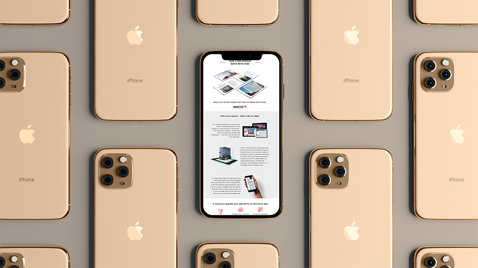 A Brightfox email campaign rendered on a mobile phone