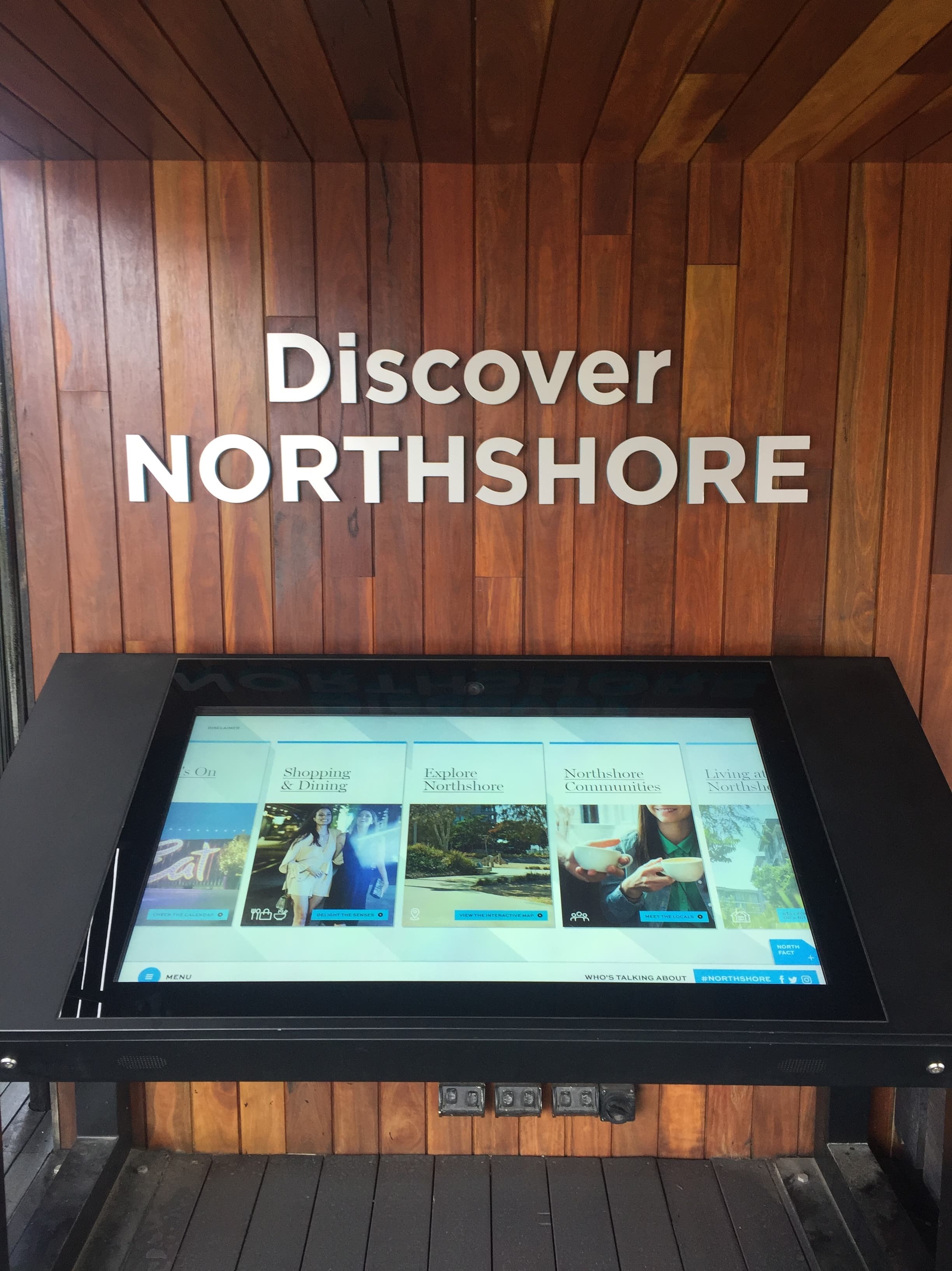 North Shore physical touchscreen